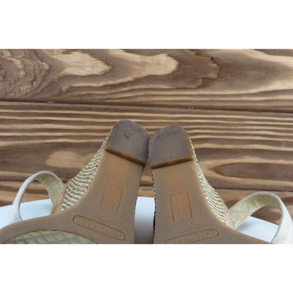 Aerosoles Women Sz 9.5 M Beige Wedge Synthetic‎ Shoes Air Plush - Picture 7 of 7